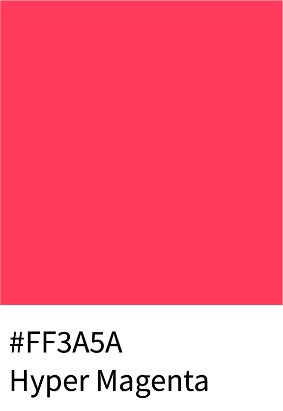 Hyper Magenta Color Hex Code #FF3A5A