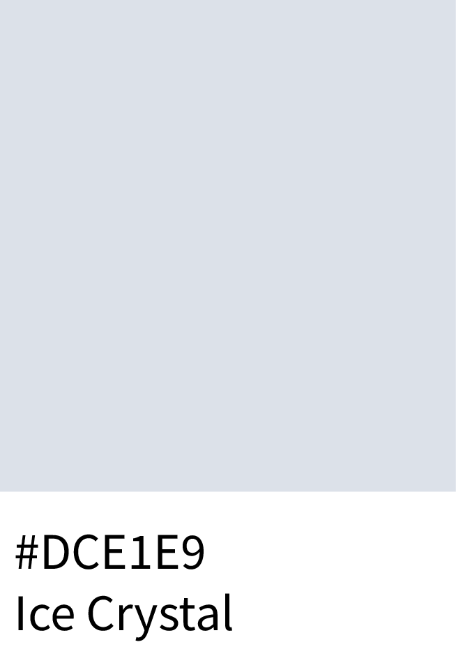 Ice Crystal Color Hex Code #DCE1E9