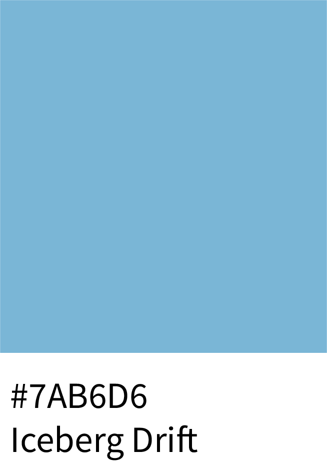 Iceberg Drift Color Hex Code #7AB6D6
