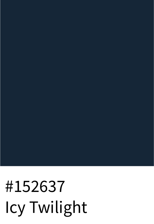 Icy Twilight Color Hex Code #152637