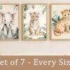 Jungle Baby Animals Nursery Wall Art