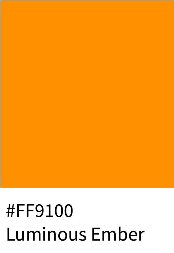 Luminous Ember Color Hex Code #FF9100