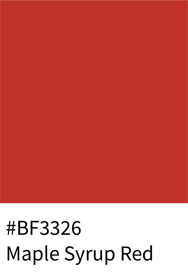 Maple Syrup Red Color Hex Code #BF3326