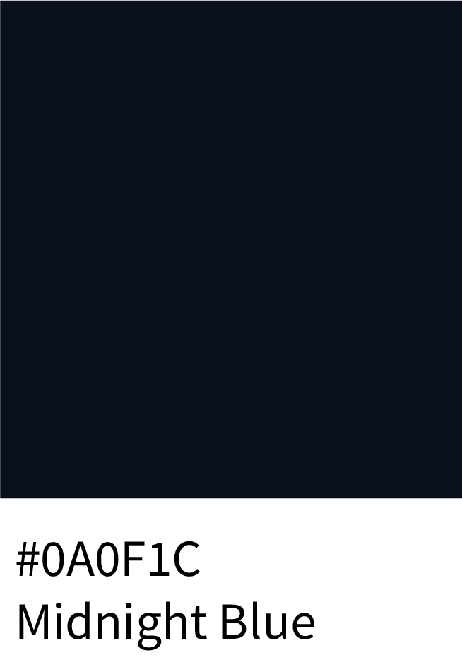 Midnight Blue Color Hex Code #0A0F1C