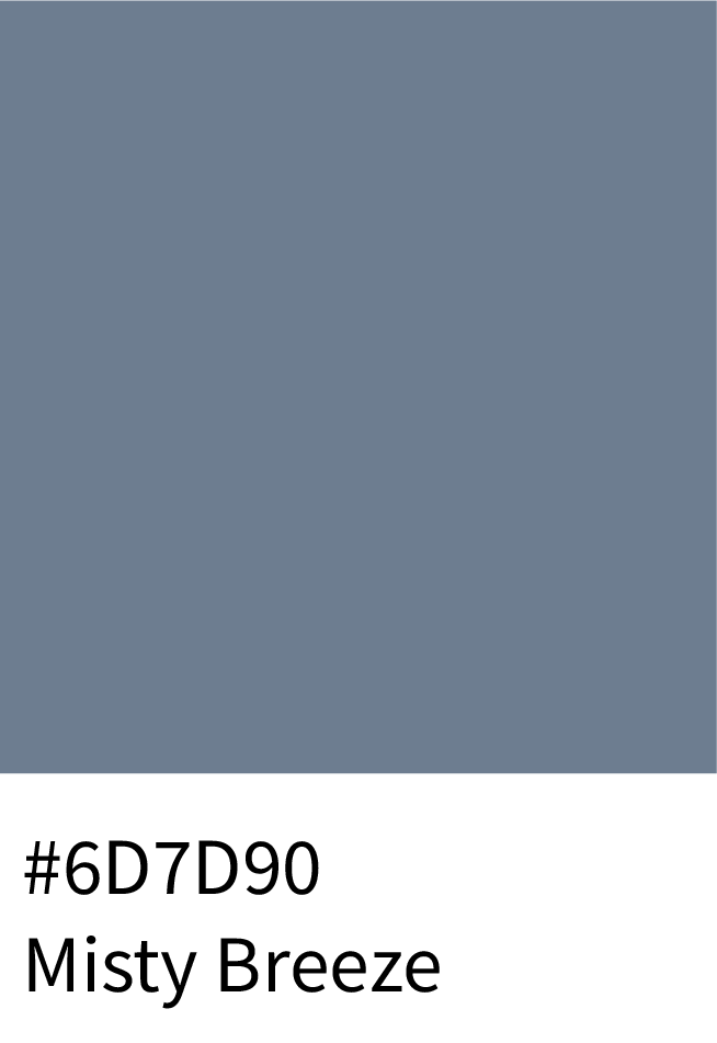 Misty Breeze Color Hex Code #6D7D90