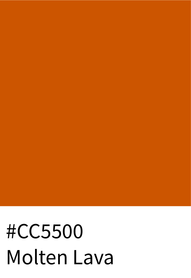 Molten Lava Color Hex Code #CC5500