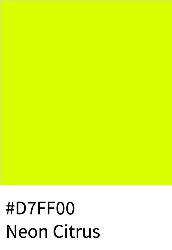 Neon Citrus Color Hex Code #D7FF00