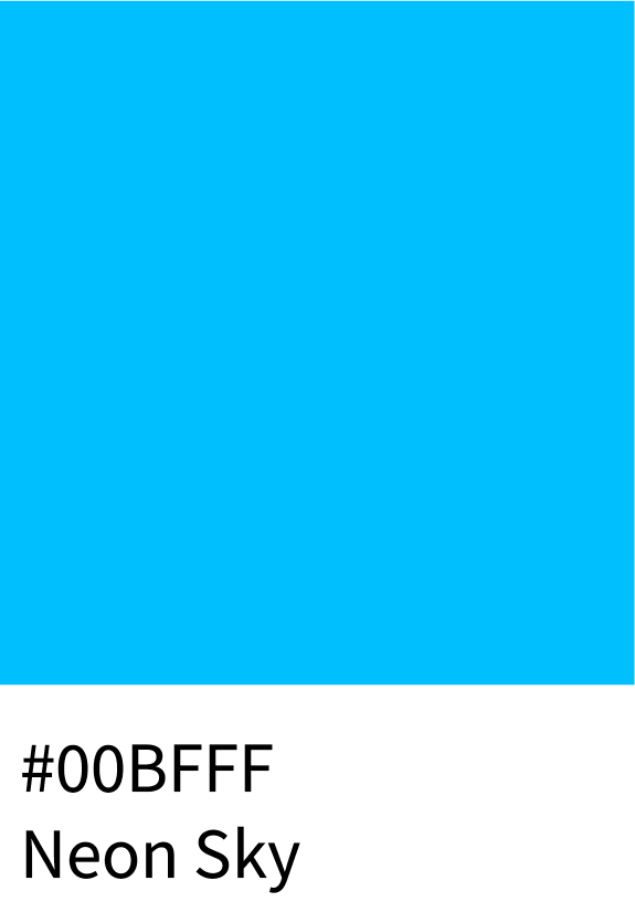 Neon Sky Color Hex Code #00BFFF