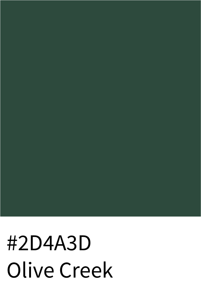 Olive Creek Color Hex Code #2D4A3D