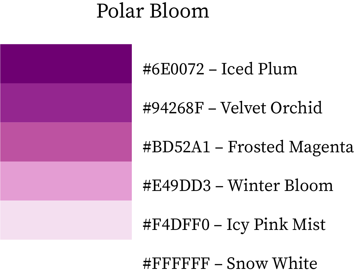 True Winter Colour Palette