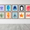 Sea Animals Nursery Wall Art Decor