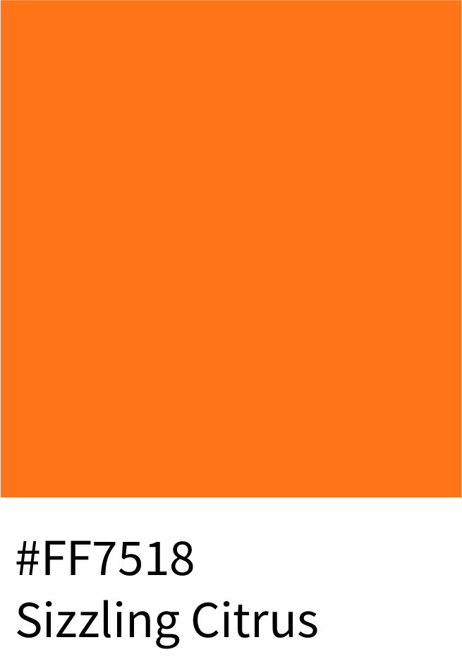 Sizzling Citrus Color Hex Code #FF7518