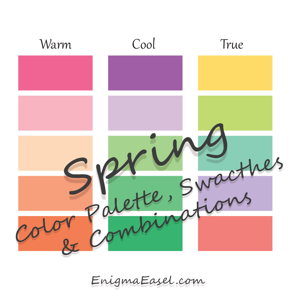 Spring Colour Palettes Swatches and Combinations