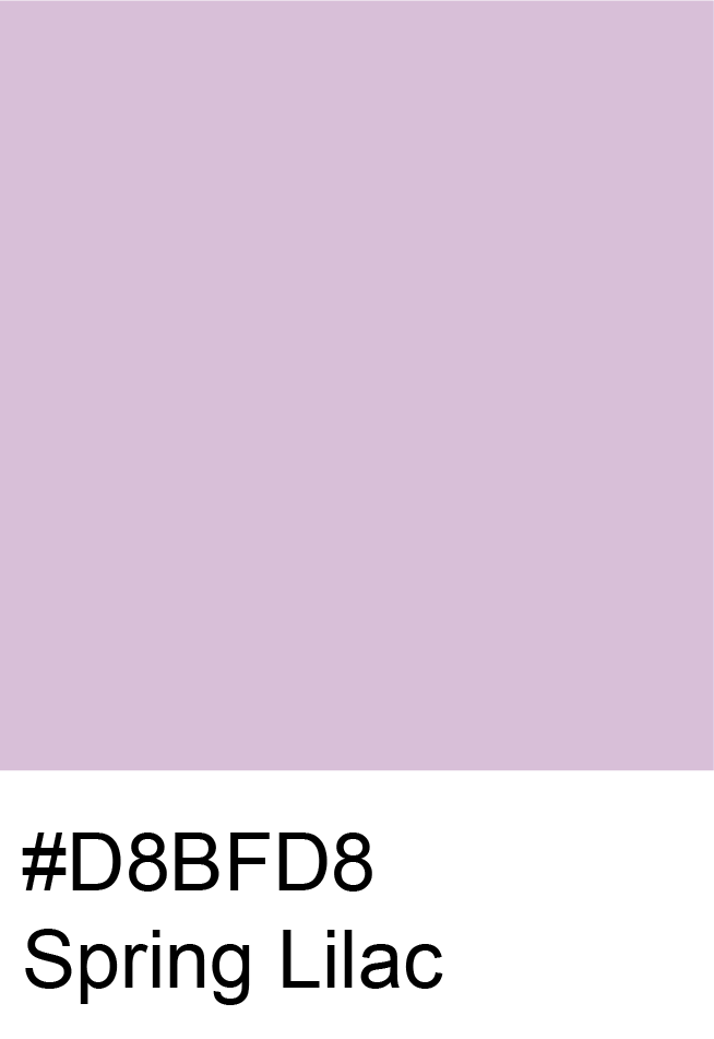 Spring Lilac Color Hex Code #D8BFD8