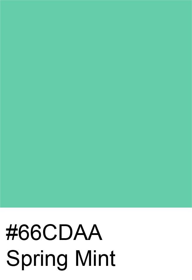 Spring Mint Color Hex Code #66CDAA