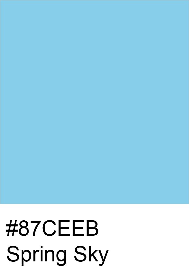Spring Sky Color Hex Code #87CEEB