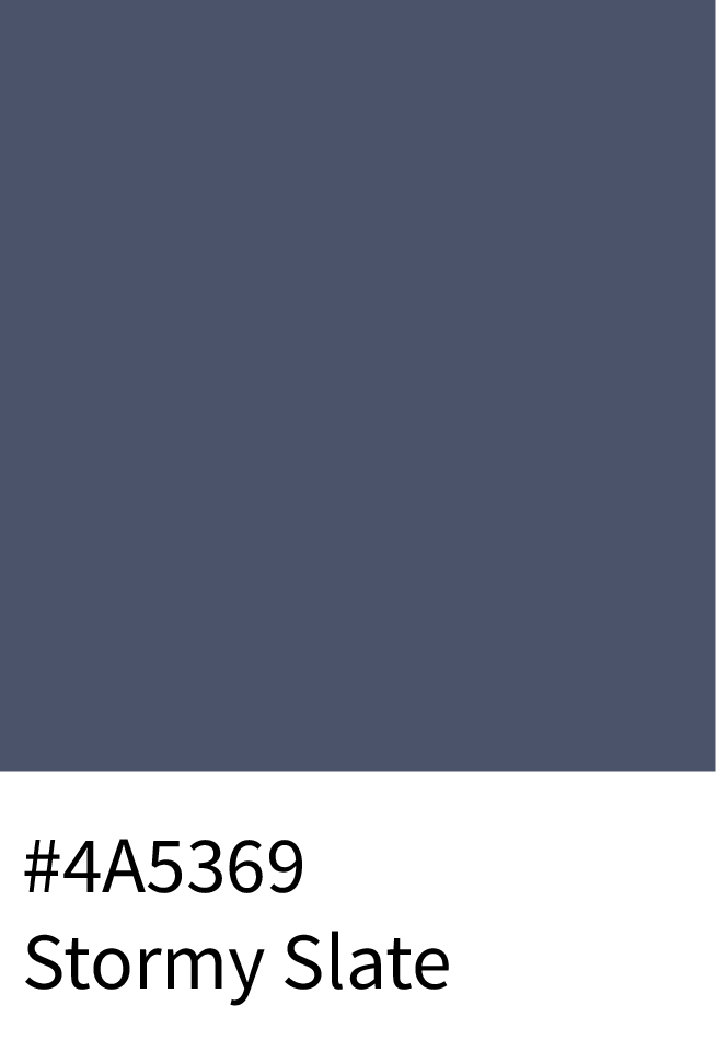 Stormy Slate Color Hex Code #4A5369