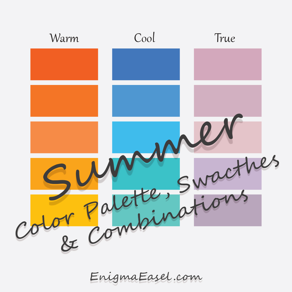 Summer Colour Palettes Swatches and Combinations