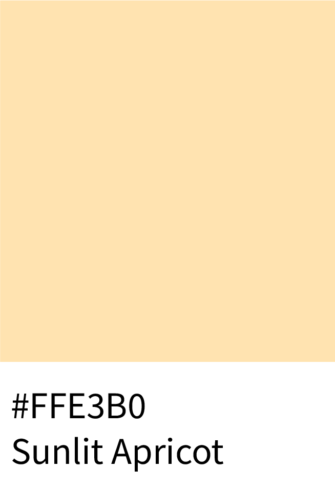 Sunlit Apricot Color Hex Code #FFE3B0