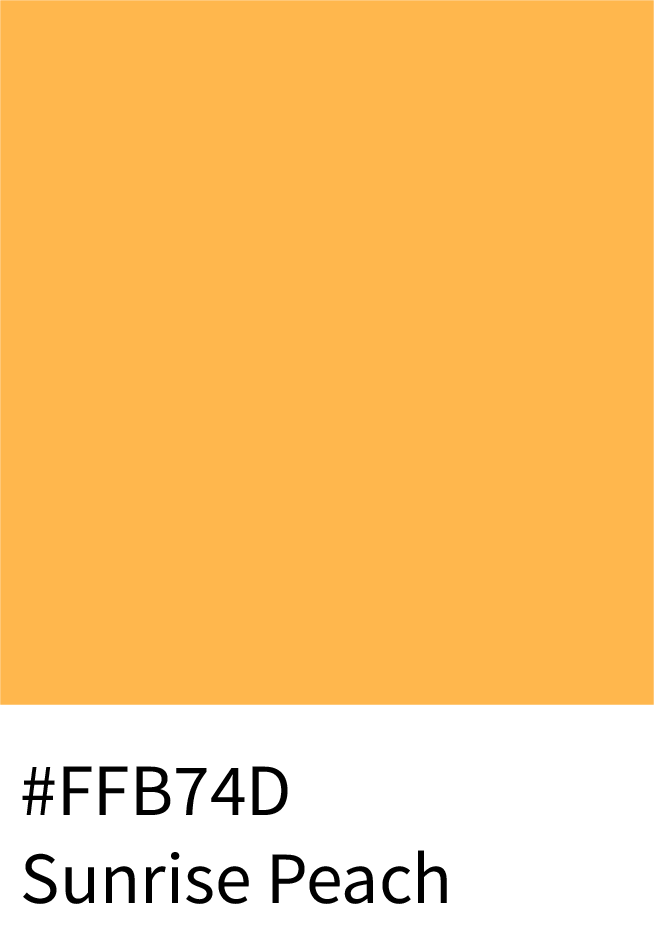 Sunrise Peach Color Hex Code #FFB74D