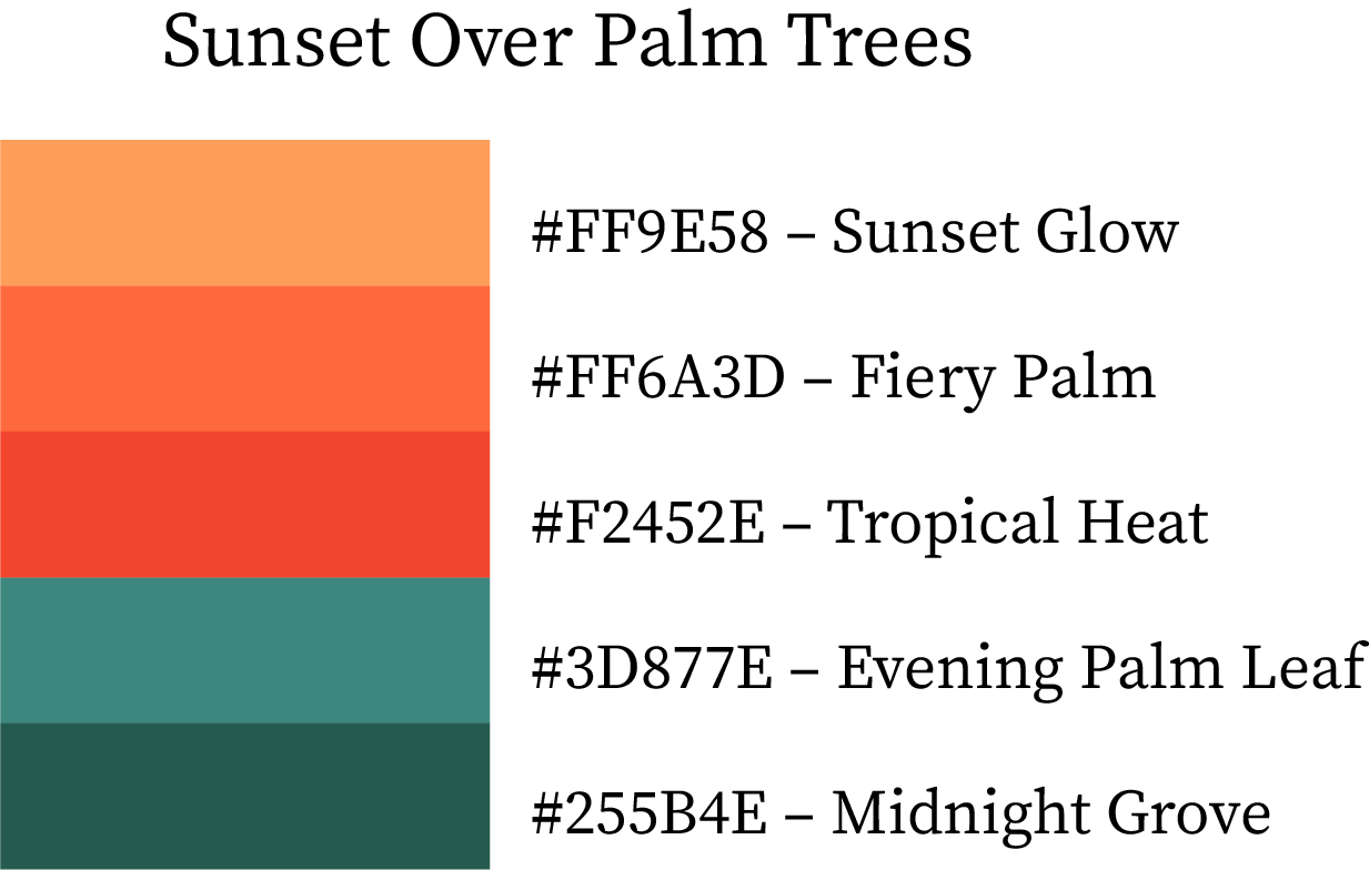 Summer Colour Palette Combination