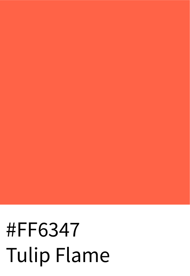 Tulip Flame Color Hex Code #FF6347