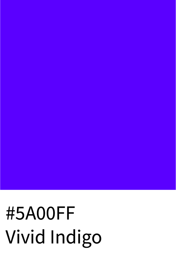 Vivid Indigo Color Hex Code #5A00FF