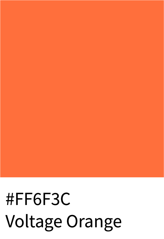 Voltage Orange Color Hex Code #FF6F3C
