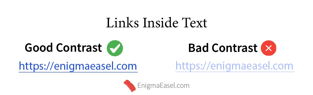 Link Inside Text Contrast Wcag