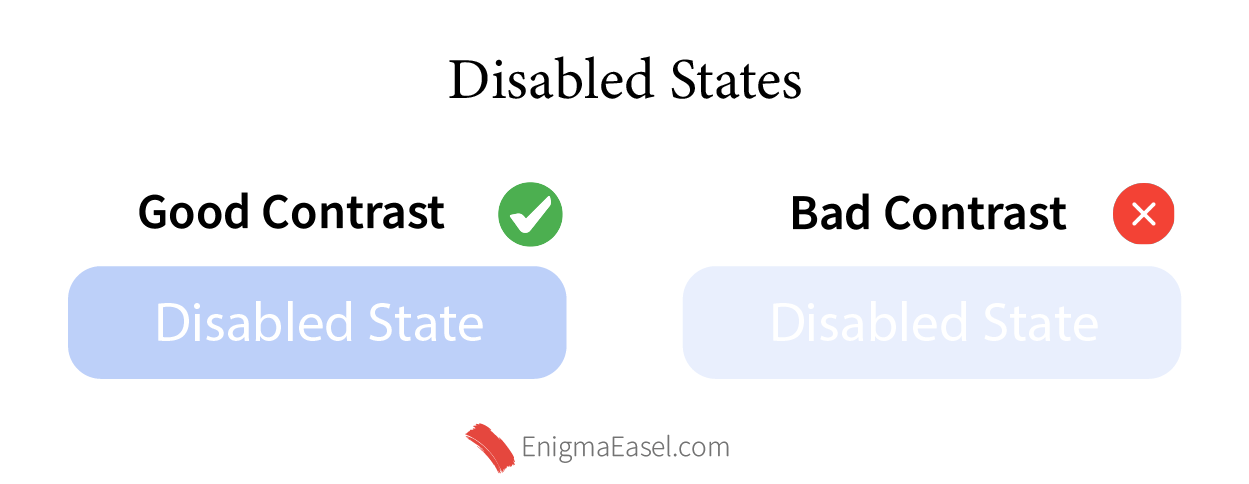 Disabled States Contrast Wcag