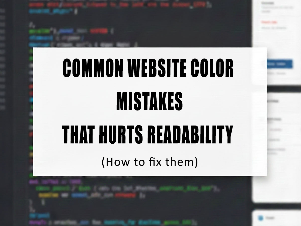 Common Website Color Mistakes