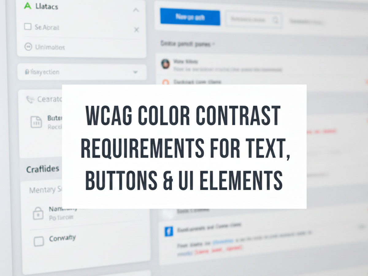 WCAG Color Contrast Requirements
