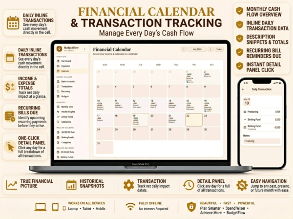 Financial Calendar Dashboard