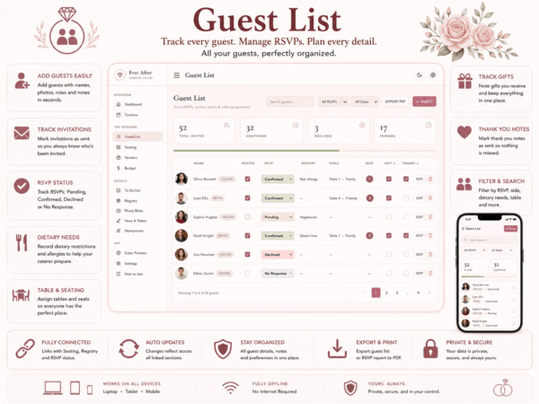 Wedding Guest List Tracker