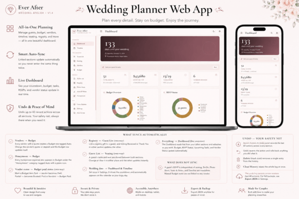 Wedding Planner HTML App