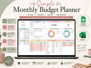 Simple Monthly Budget Planner