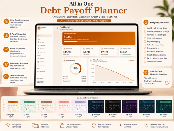 Debt Payoff Tracker HTML App