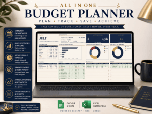 All in One Budget Planner Spreadsheet