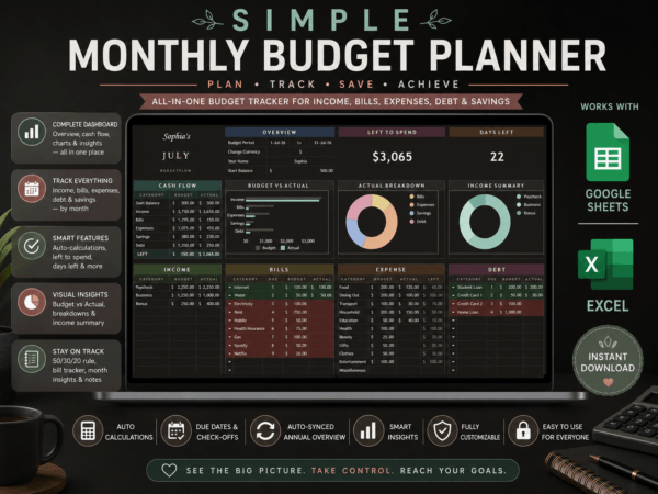 Budget Planner Spreadsheet Template